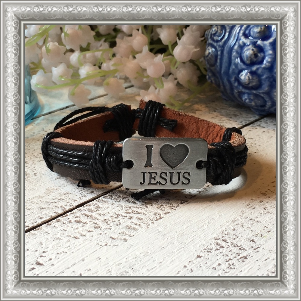 I Love Jesus Bracelet ( Black ) - Picture 7 of 7